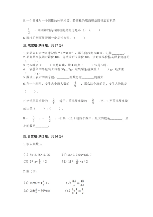 北师大版六年级下册数学期末测试卷【考点提分】.docx