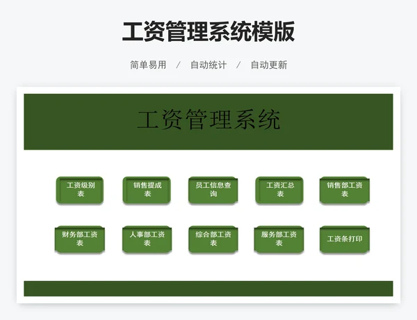 工资管理系统模版
