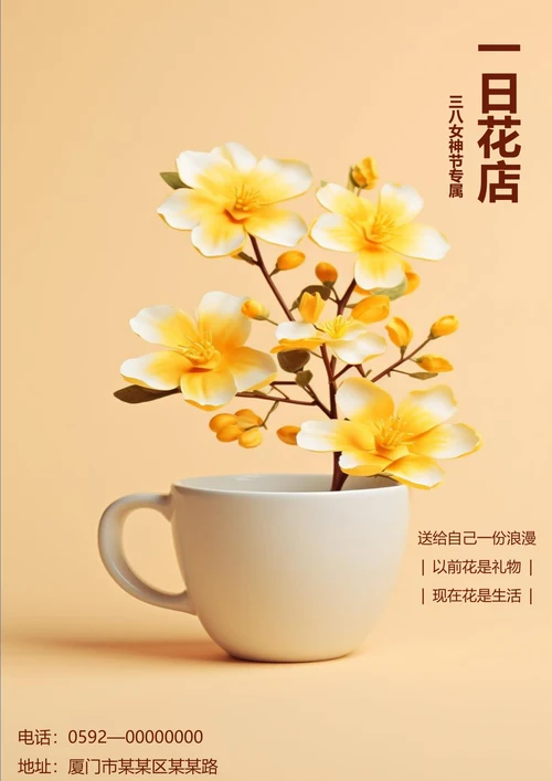 送给自己一份浪漫女神节海报