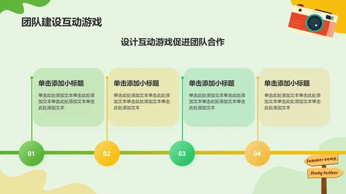 绿色插画风保研夏令营开营仪式PPT模板