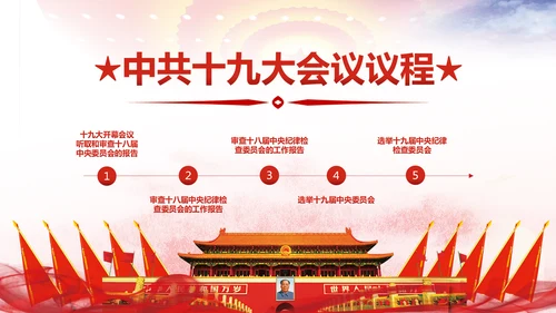 不忘初心牢记使命学习十九大报告PPT模板
