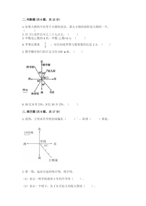 小学数学六年级上册期末考试试卷精品【突破训练】.docx