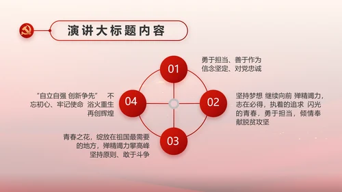 红色党建党支部工作总结PPT党课