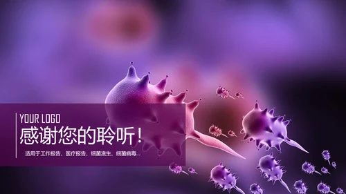 医疗细菌病毒病菌滋生ppt模板