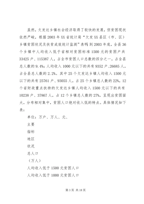 关于@@县欠发达地区下山异地脱贫工作的调研_1.docx