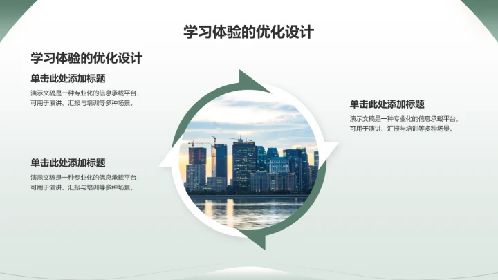 绿色简约风教育培训PPT模板