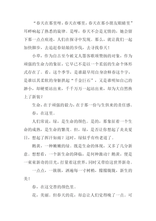 寻找春天的足迹作文800字.docx