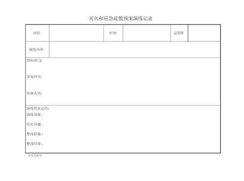 每日防火巡查记录表