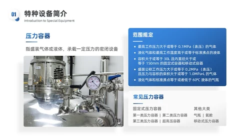 蓝白渐变实拍风特种设备培训PPT模板