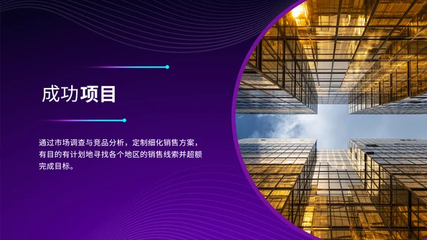 紫色炫酷渐变风办公年终汇报年末总结