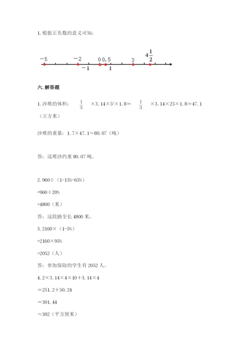 小升初六年级期末试卷及参考答案（能力提升）.docx