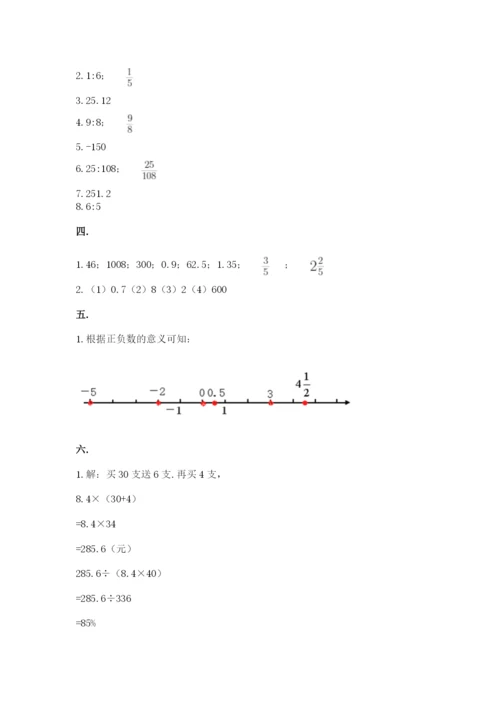 人教版数学小升初模拟试卷附参考答案【预热题】.docx