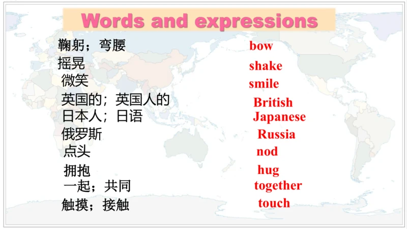 Module 11 Body language Unit 1 They touch noses!课件