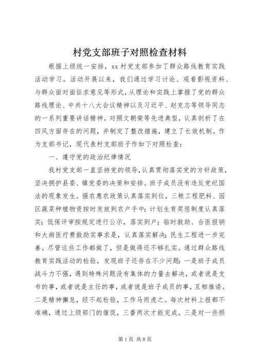 村党支部班子对照检查材料.docx
