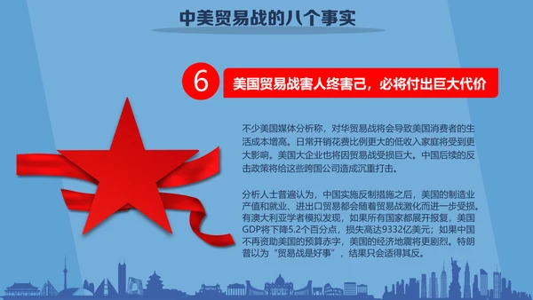 大国崛起中美贸易PPT模板