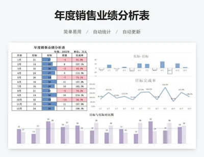 年度销售业绩分析表