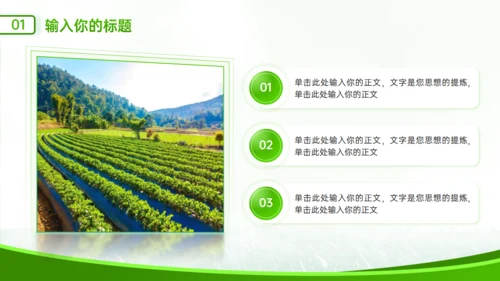 绿色农业风乡村介绍通用PPT模板