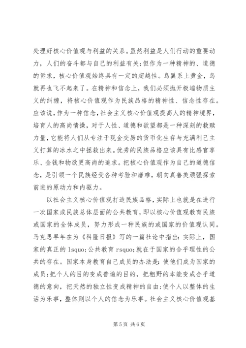 有关社会主义核心价值观的心得体会范文.docx