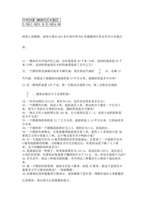 六年级小升初数学应用题50道（真题汇编）.docx