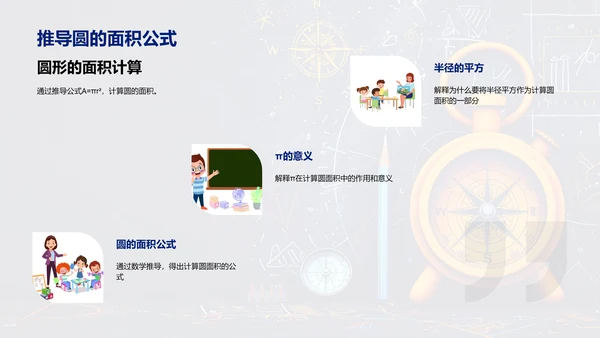 初中数学圆形知识讲解PPT模板