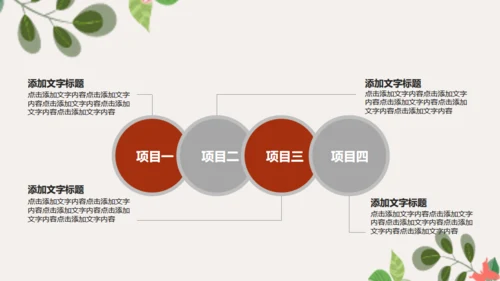 暖色调文艺商务通用PPT模板