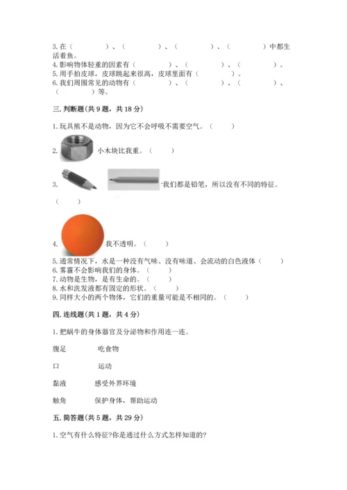 教科版一年级下册科学期末测试卷附答案【培优b卷】.docx