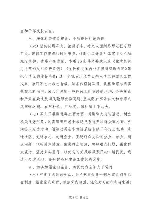 市建委党风廉政建设工作要点.docx