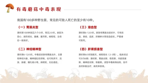 红色简约风毒蘑菇安全教育主题班会安全生产