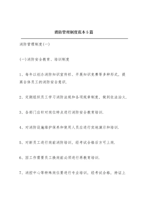 消防管理制度范本5篇.docx