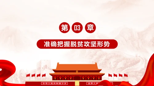 学习两不愁三保障脱贫攻坚PPT模板