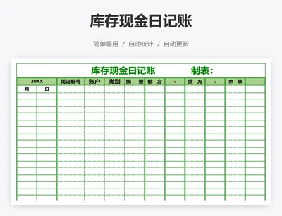 库存现金日记账