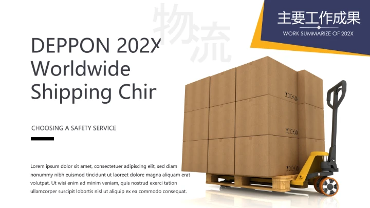 物流行业高端大气物流货运公司介绍通用PPT