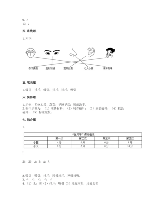 教科版二年级下册科学知识点期末测试卷精品.docx
