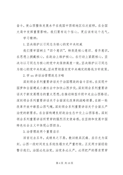 学习XX省十一次党员代表大会精神的心得体会精选范文.docx