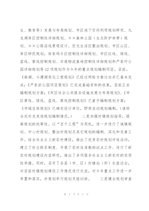 市规划局上半年工作总结.docx