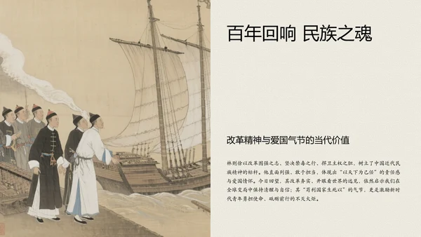 中式复古风人物介绍林则徐PPT模板