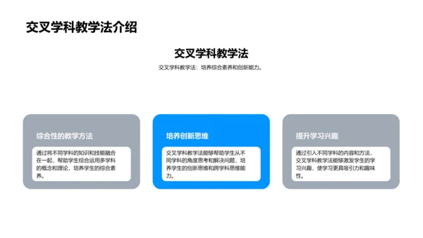 交叉学科教学实践PPT模板