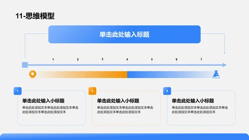 蓝色渐变风思维模型PPT模板