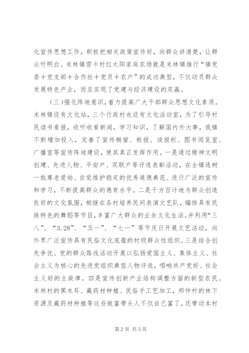 乡镇宣传思想文化工作经验交流材料.docx