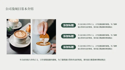 咖啡店可可豆项目计划书模板