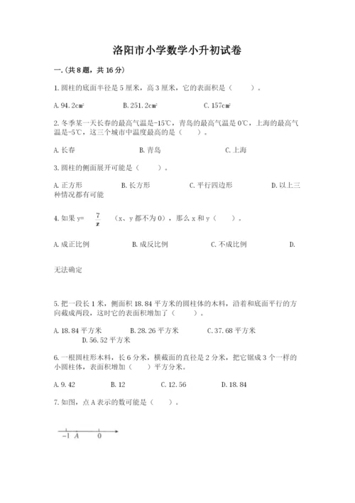 洛阳市小学数学小升初试卷（典优）.docx