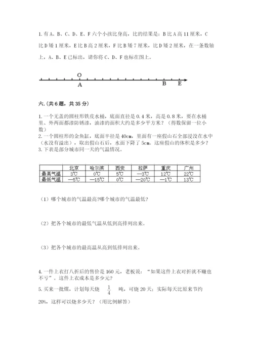 苏教版六年级数学小升初试卷及完整答案（有一套）.docx