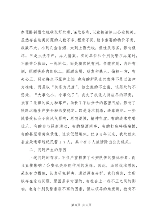 关于加强公安队伍职业道德建设问题的思考 (3).docx