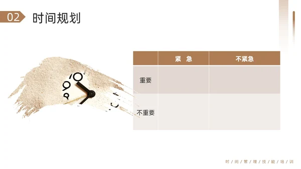 棕色简约把时间管理变成一种习惯PPT模板宣传PPT动态PP自我管理