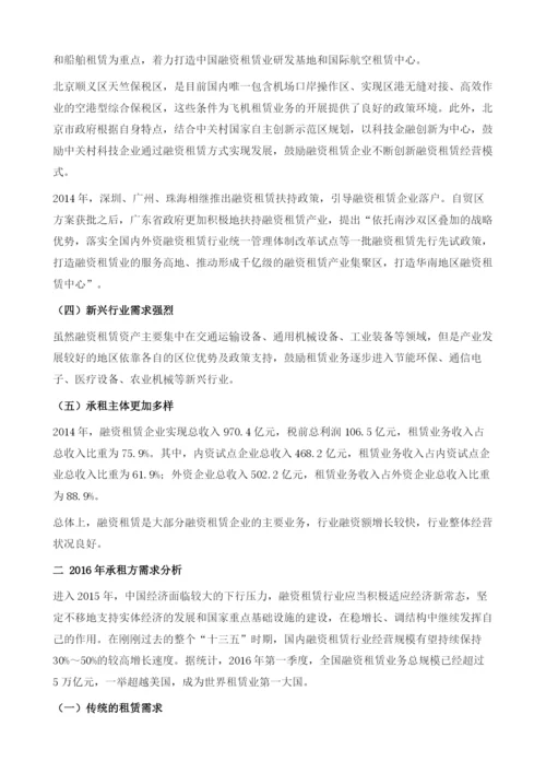 中国融资租赁业承租市场分析.docx