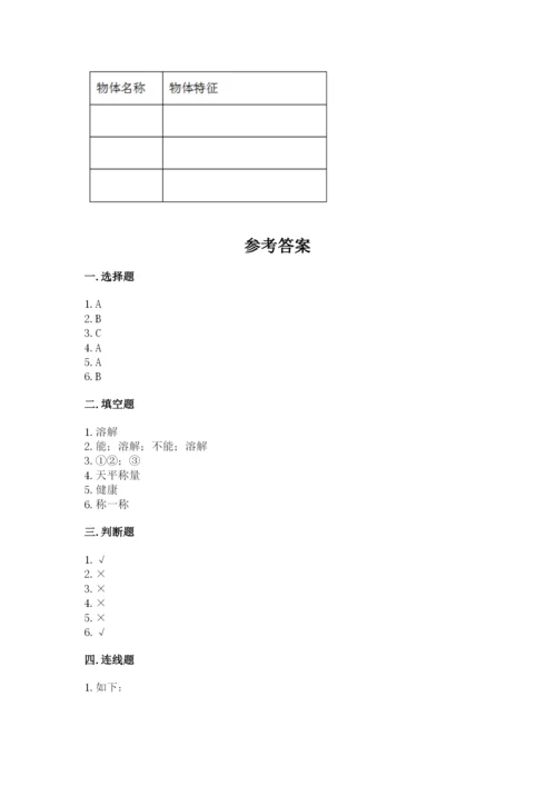 教科版小学科学一年级下册期末测试卷【名师系列】.docx