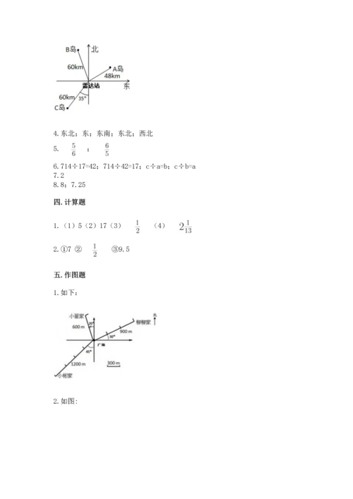 人教版六年级上册数学 期中测试卷（名师推荐）.docx