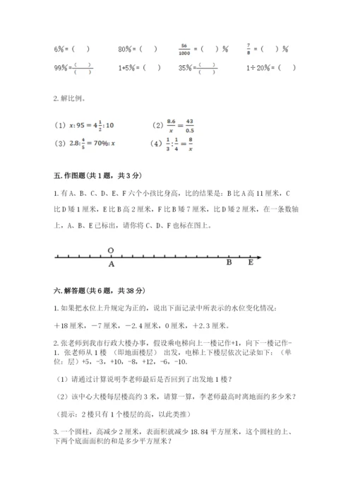 北京版小学六年级下册数学期末综合素养测试卷【考点梳理】.docx