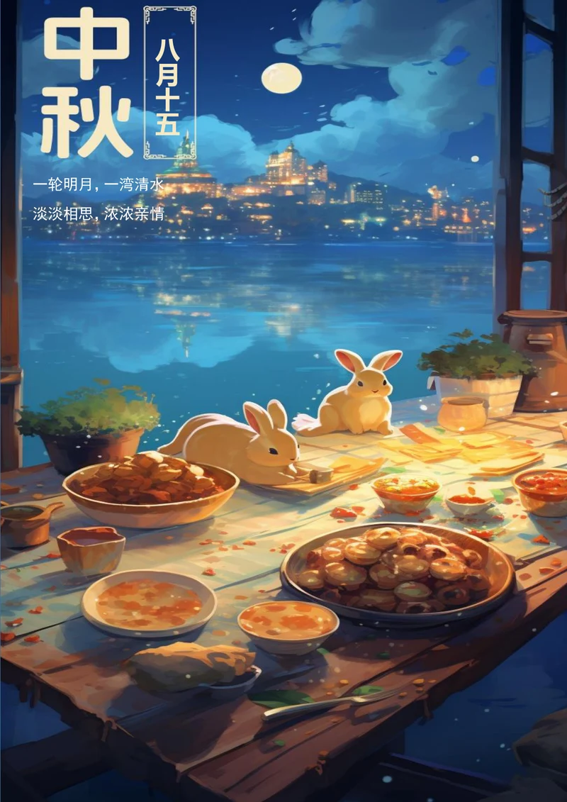 中秋团圆节中秋节海报