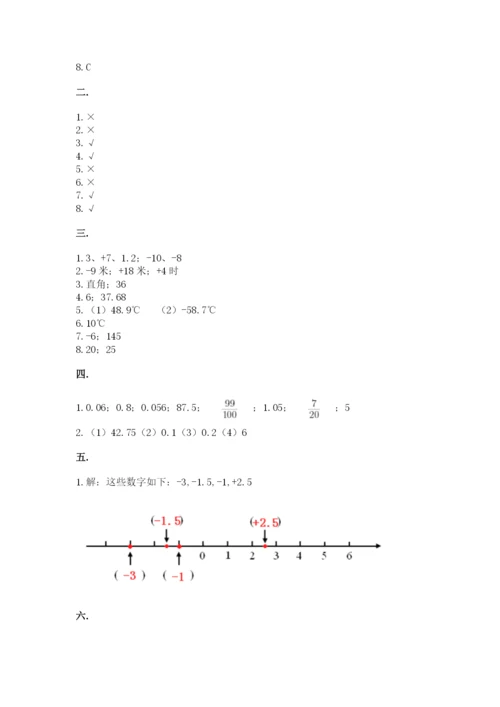 苏教版数学小升初模拟试卷及完整答案【有一套】.docx